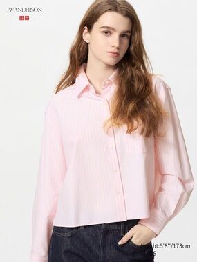 UNIQLO and JW ANDERSON Oxford Boxy Shirt in Pink